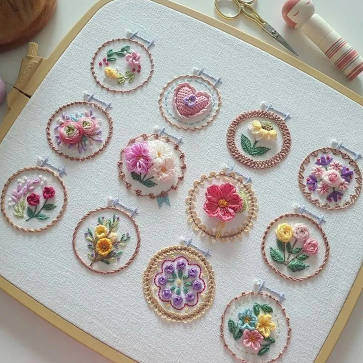 Skanto | Lite Blomster Ramme Stitch Sett