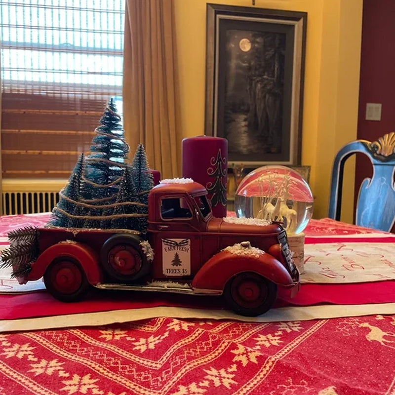 Skanto | Rød gårdsbil julepynt