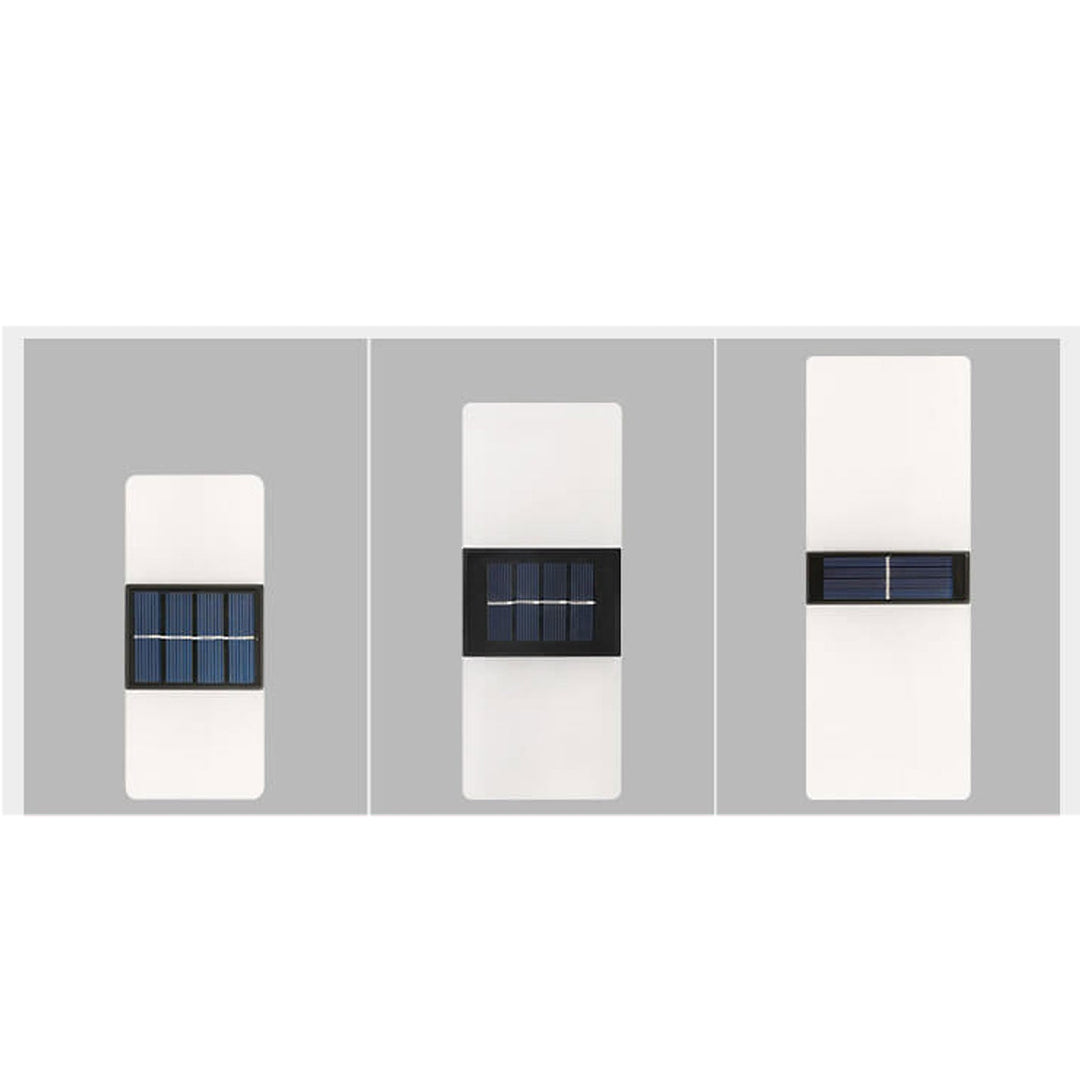 Skanto | LumaZen Solar-Drevet LED Vegglampe | Værbestandig | Solcelledrevet Utendørsbelysning | Hage- og Terrasseinnredning