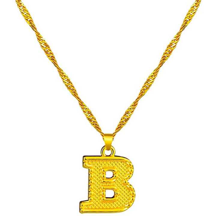 Skanto | 18K gullbelagt initial bokstav halskjede