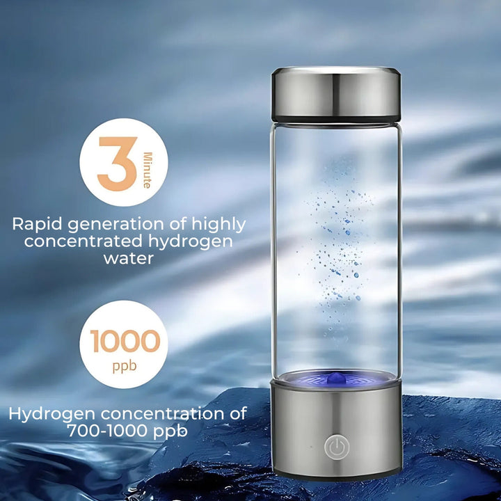 HydroPure | Bærbar Hydrogenvannflaske - for Antioksidantvann – Støtter Helse og Ytelse Skanto