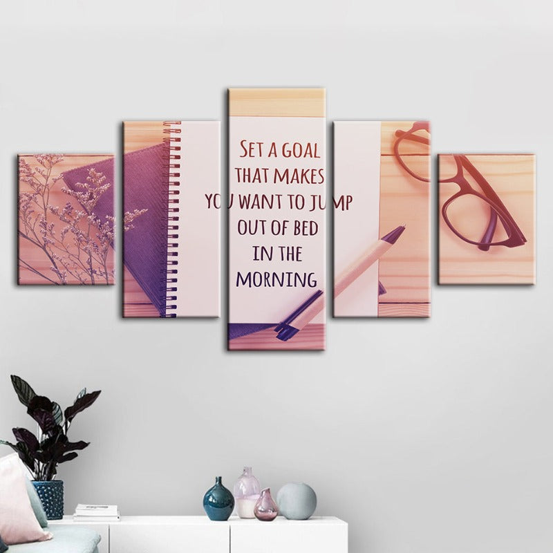 5-delt inspirerende kunstverk - lerret veggkunst maleri | Skanto