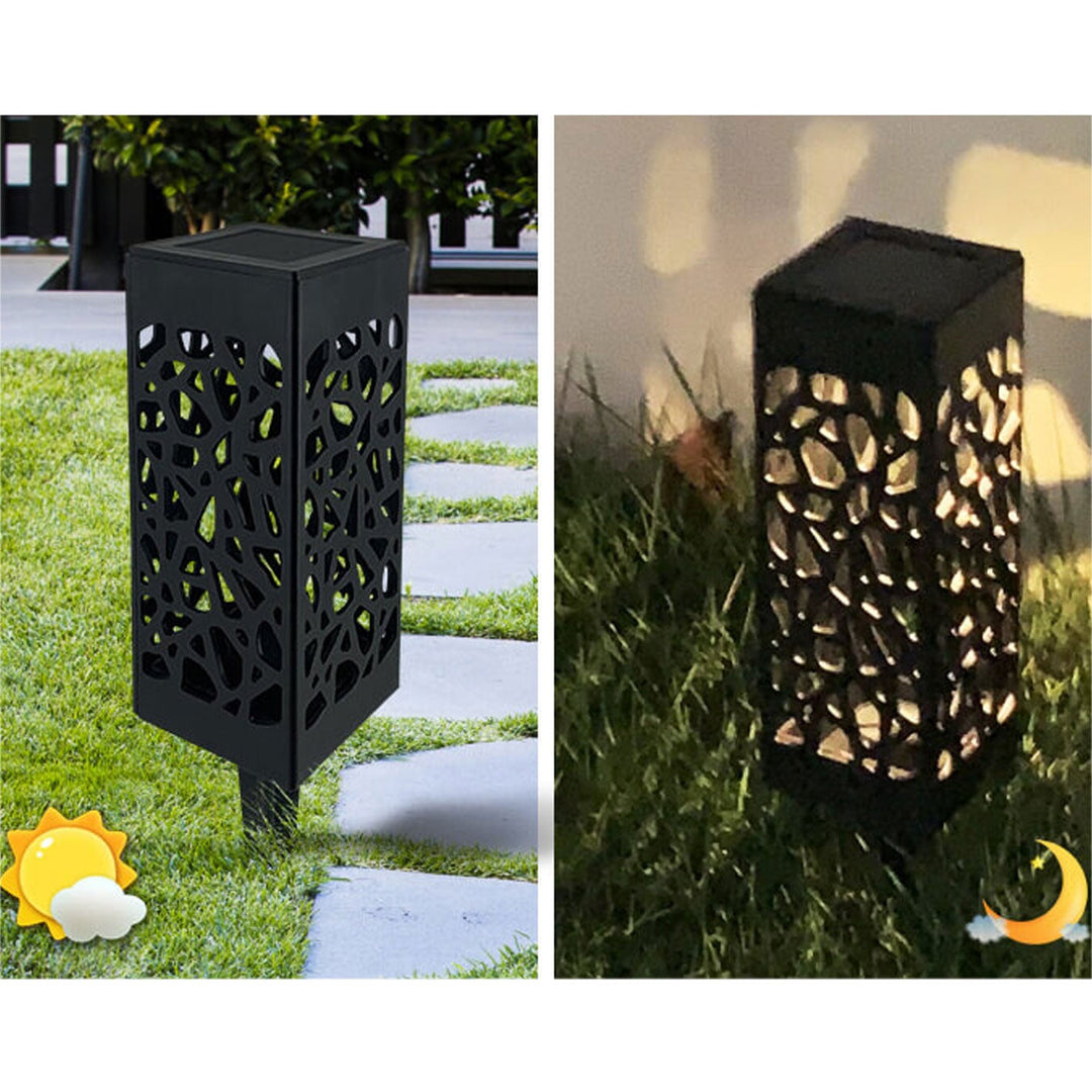 Kreativ Hullete Square Column LED Utendørs Gress Innsett Landskapslys | Skanto