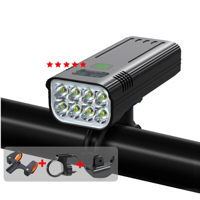 5000 Lumen USB-varende Fahrradlampe med Halterungen