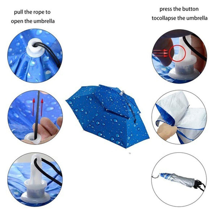Skanto | Outdoor Dobbel-Lag Regn Paraply Hatt