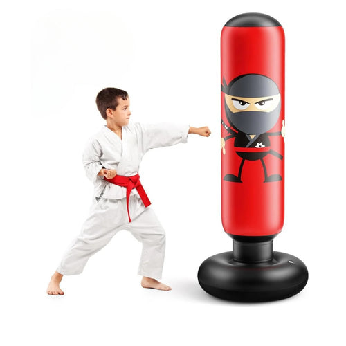 Skanto | Frittstående Punching Bag PowerPunch – Sikker Oppblåsbar Punching Bag for Barn 2–15 år