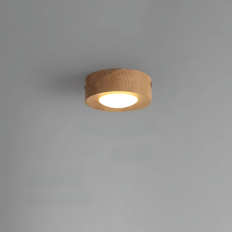 Skanto | Valnøtt taklampe med LED spotlight