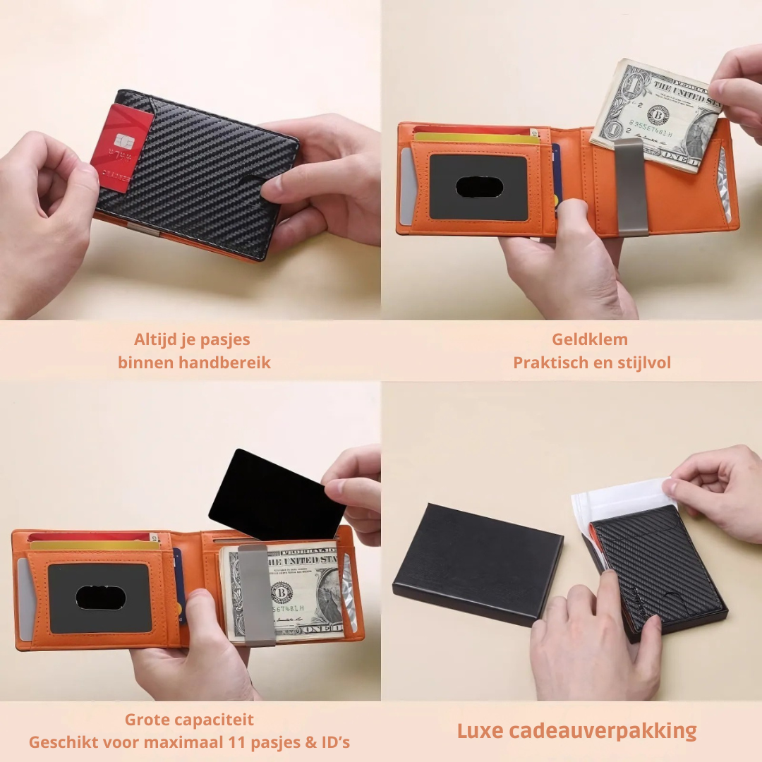 SafeSlim RFID-Geldbörse fra Leder für Herren – Kompakt, dunn og sicher