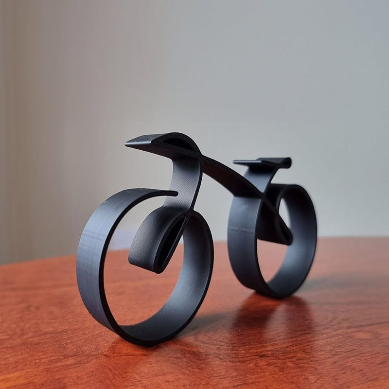 Skanto | Velaro Sykkel Skulptur | Minimalistisk Trådramme Design | Jern Svart | Gaveide for Sykkelentusiaster