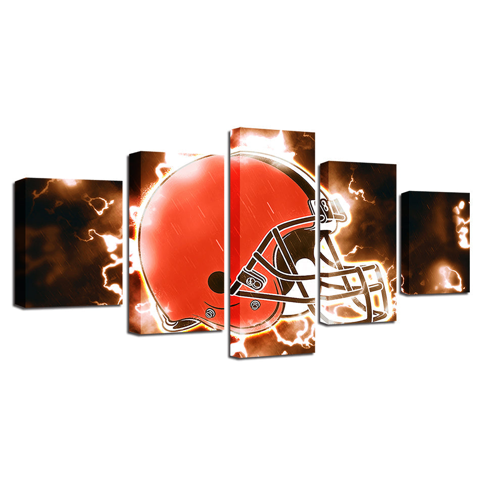 Cleveland Browns 5 stk - lerret veggkunst maleri | Skanto