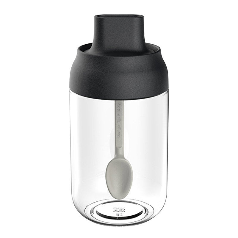 Glass condimentskrukke med skje | Skanto