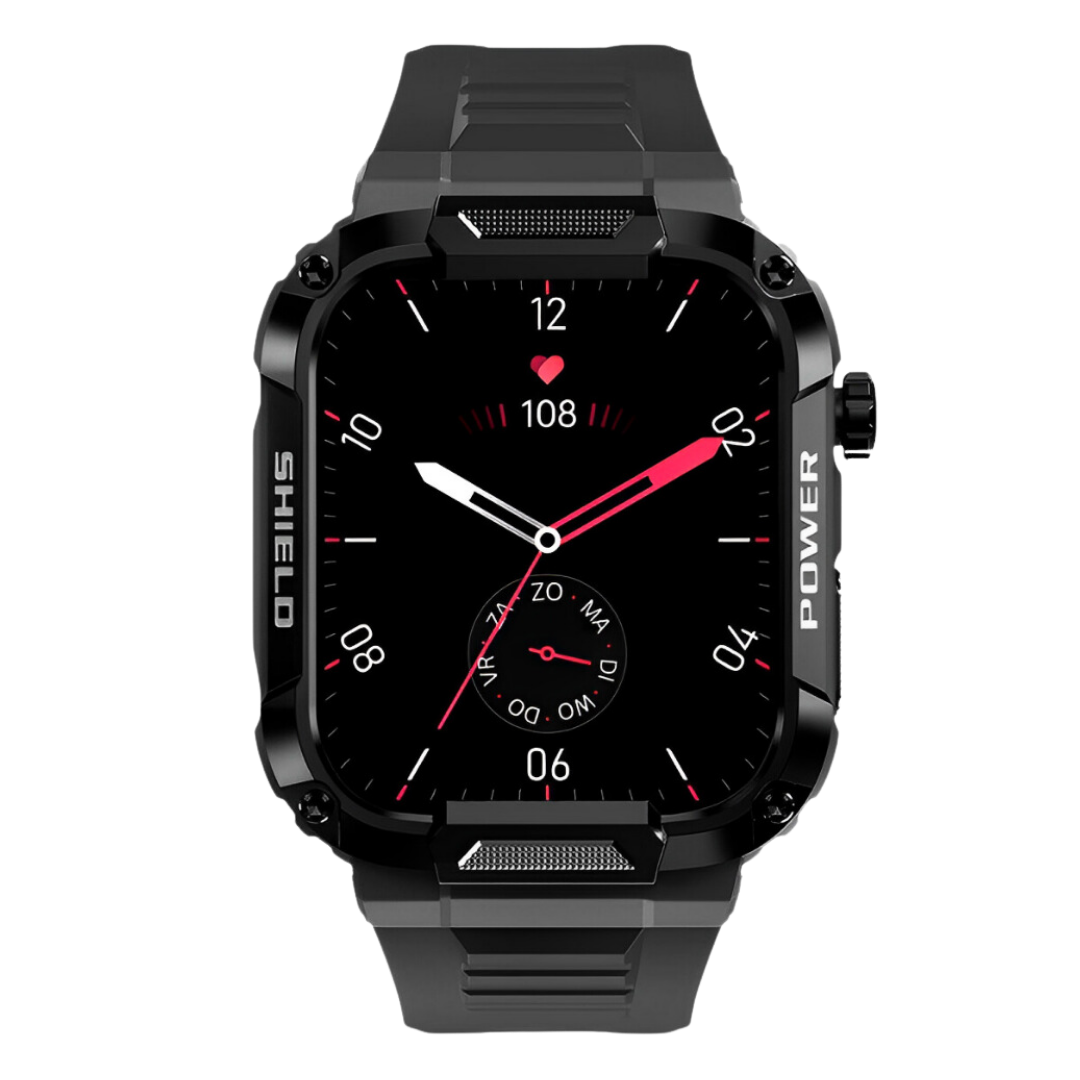 Skanto | IronPulse X1 Robust Smartklokke – Sjokkresistent, Vanntett & Helsemonitor