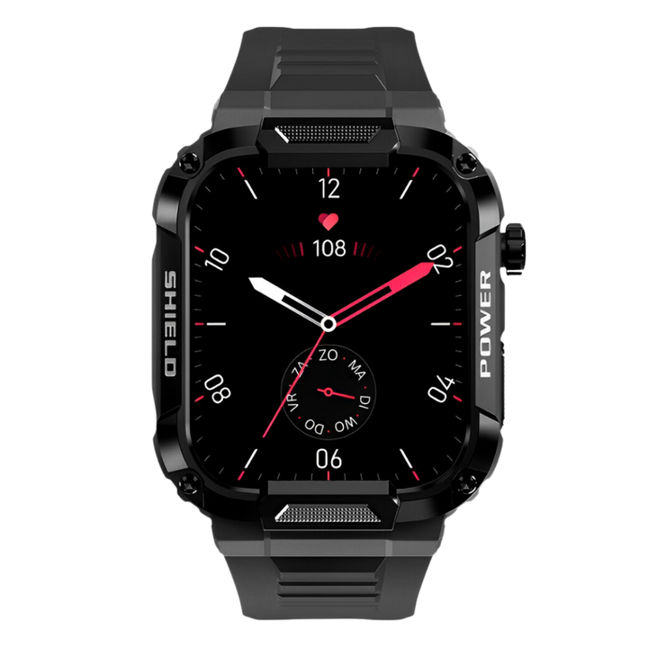Skanto | IronPulse X1 Robust Smartklokke – Sjokkresistent, Vanntett & Helsemonitor
