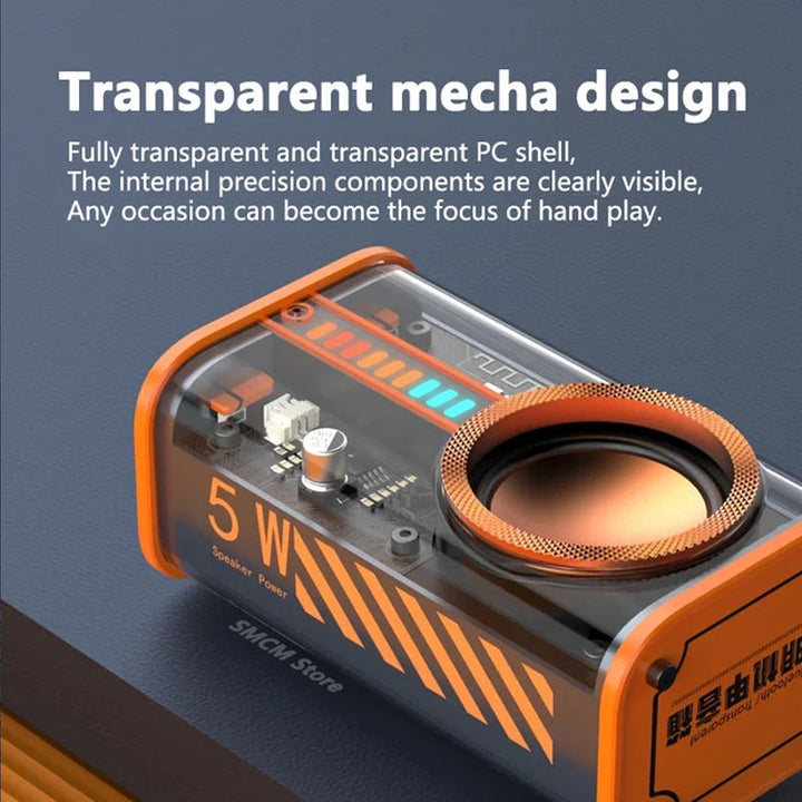 Transparent Mecha Trådløs Bluetooth Høyttaler | Skanto