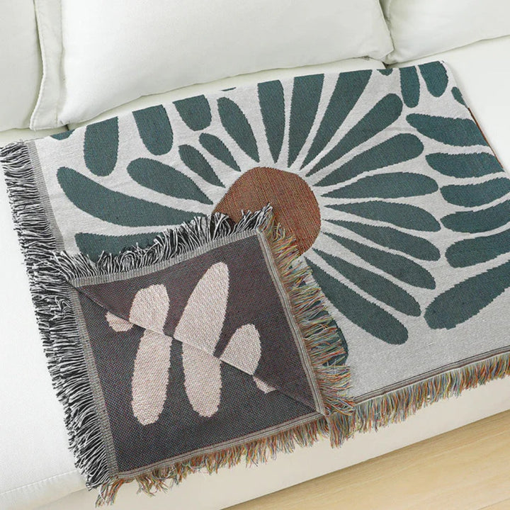 Skanto | Floral Daisy Woven Throw Blanket