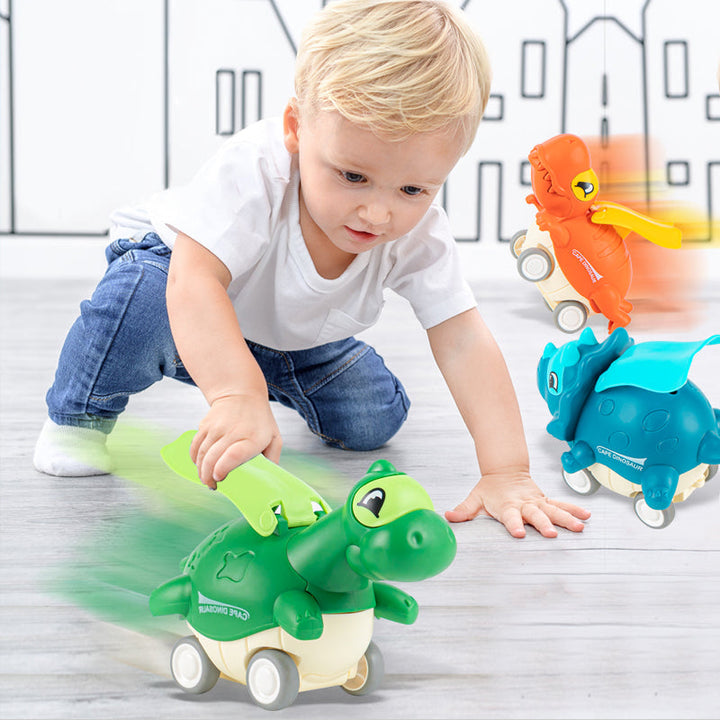 Skanto | Dinosaur Bil Leketøy med Trykk Mekanisme