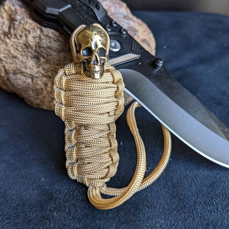 Skanto | Paracord nøkkelring mumie messing hodeskalle