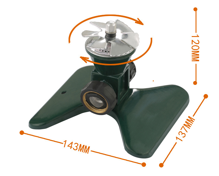 Skanto | 360-graders automatisk roterende metall plen sprinkler – Effektiv hagevanning sprayhode