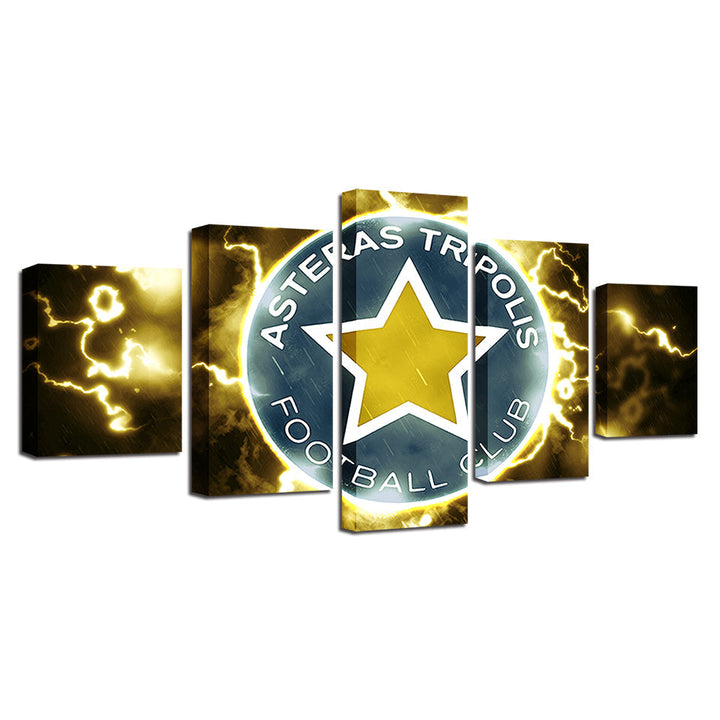 Electric Asteras Tripolis F.B. Logo 5 stk - lerret veggkunst maleri