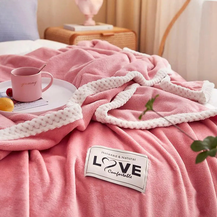 Skanto | Flanell Fleece Kosepledd i Rosa