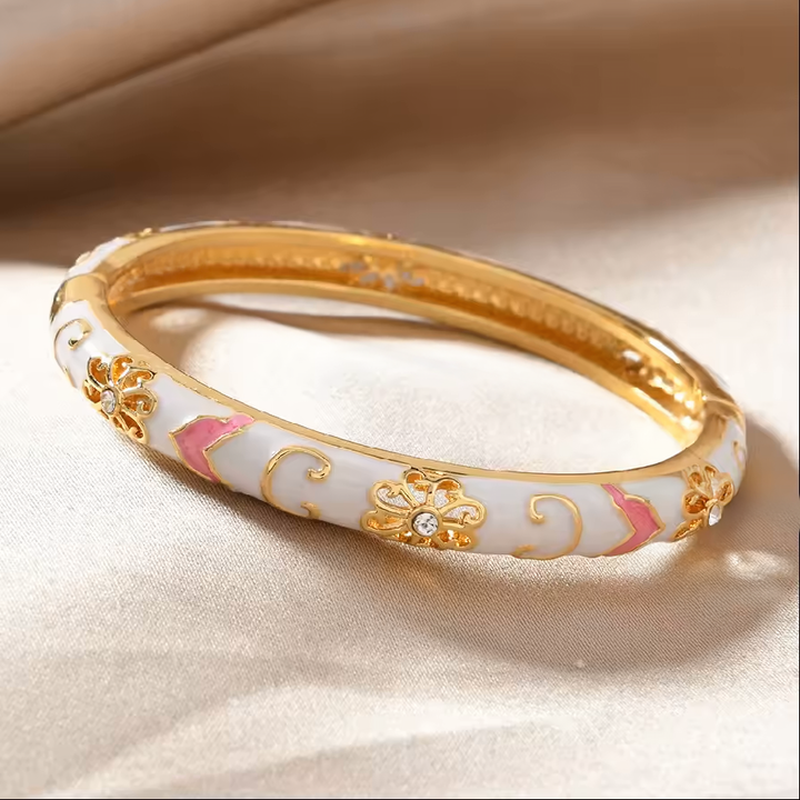 Skanto | 4 deler Blomsterdekorert Armbåndstabel