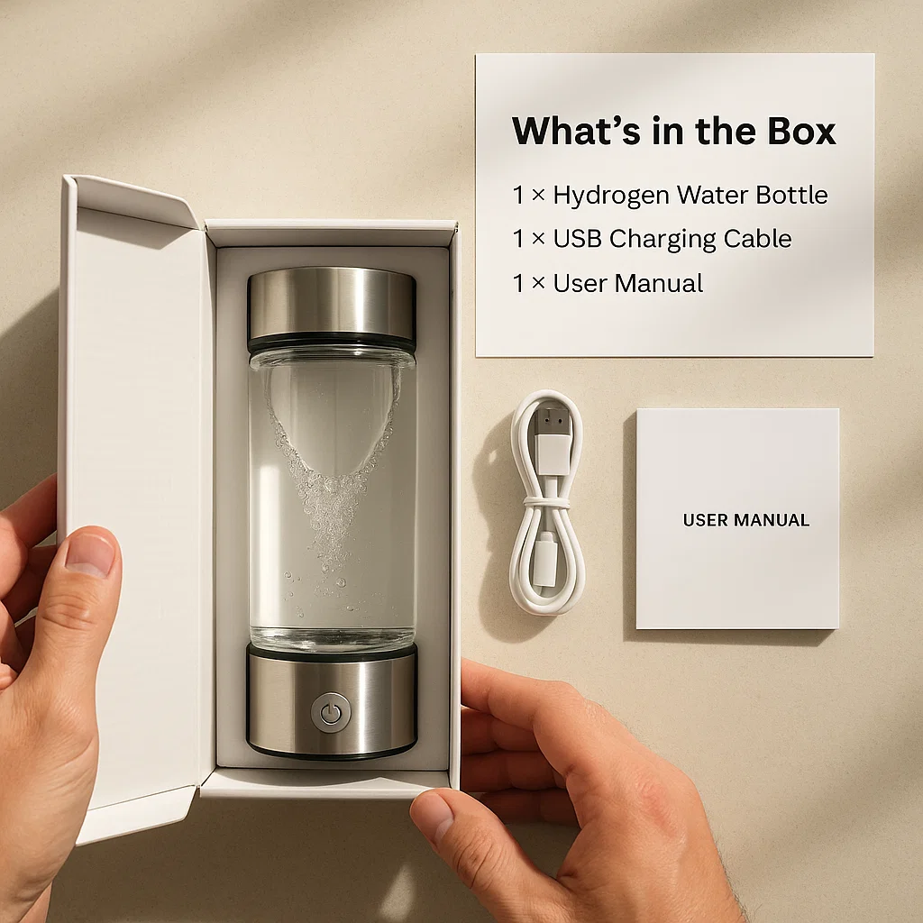 Skanto | Hydrogen Water Bottle | USB Rechargeable, Anti-Inflammatory & Perfect for Daily Hydration and Wellness