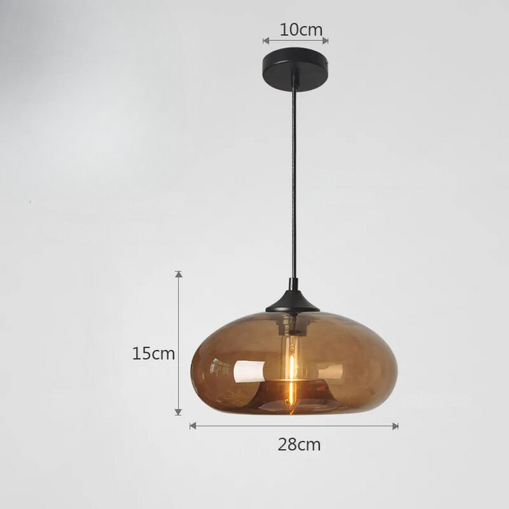 Skanto | Vintage Pendellampe av Farget Glass