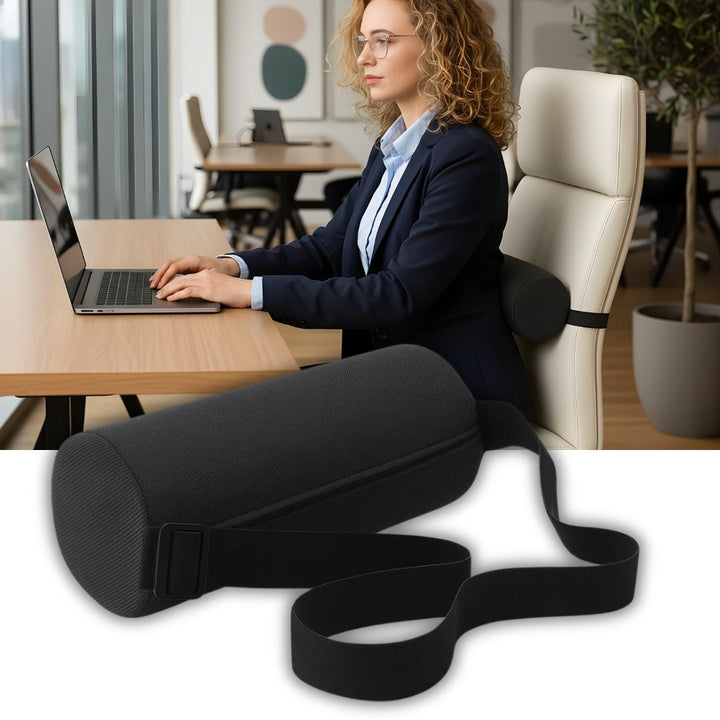 Lindrer korsryggsmerter – Formet memory foam – Forbedrer holdning – Perfekt for kontor, bil, hjem, stoler, Skanto