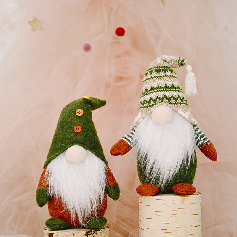 Skanto | Julegrønn Ansiktsløs Gammel Mann Alf Figurine