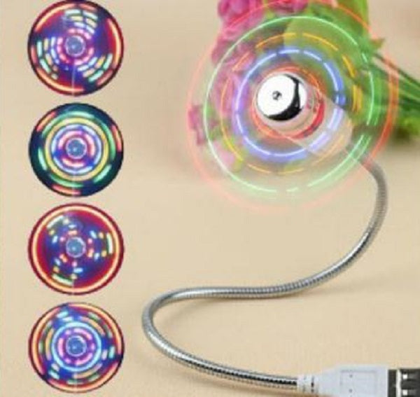 Fleksibel & Tilpassbar LED USB Myk Vifte med et Skjult Klokkeansikt | Skanto