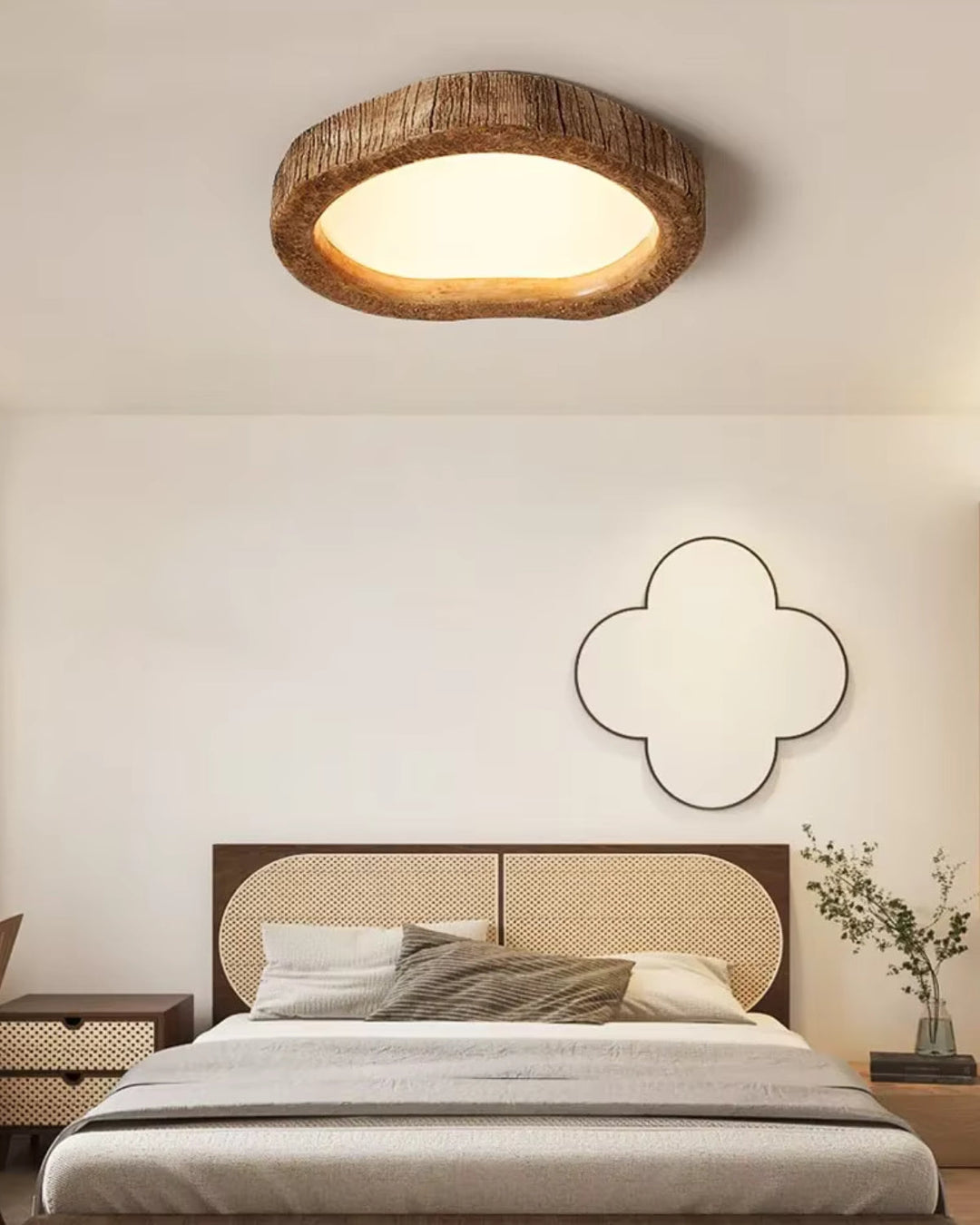 Skanto | Taklampe med trematerialer og subtil glød