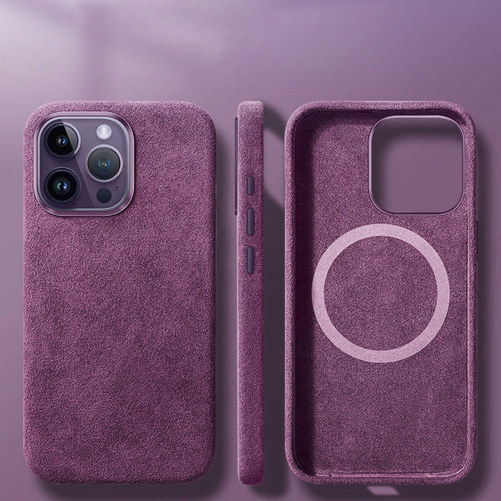Skanto | Italiensk Alcantara Magnetisk Etui for Iphone