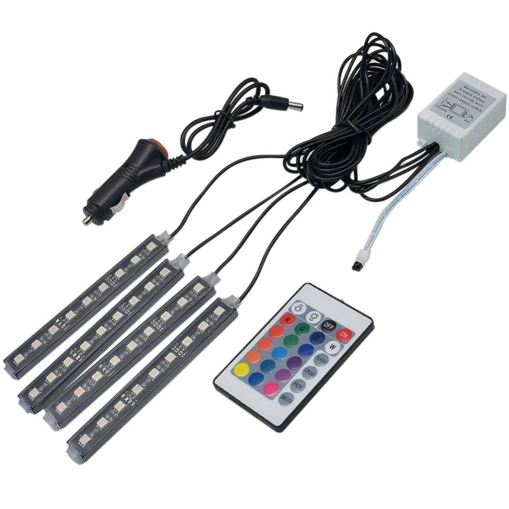 Skanto | Car RGB LED Strip Light Trådløs Fjernkontroll og Talekontroll