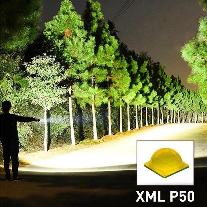 2023 Nyttårsalg i en begrenset periode LED lommelykt Laser Taktisk Oppladbar 90000 Lumen Forbedret - Kjøp 2 Få VIP Gratis Frakt | Skanto