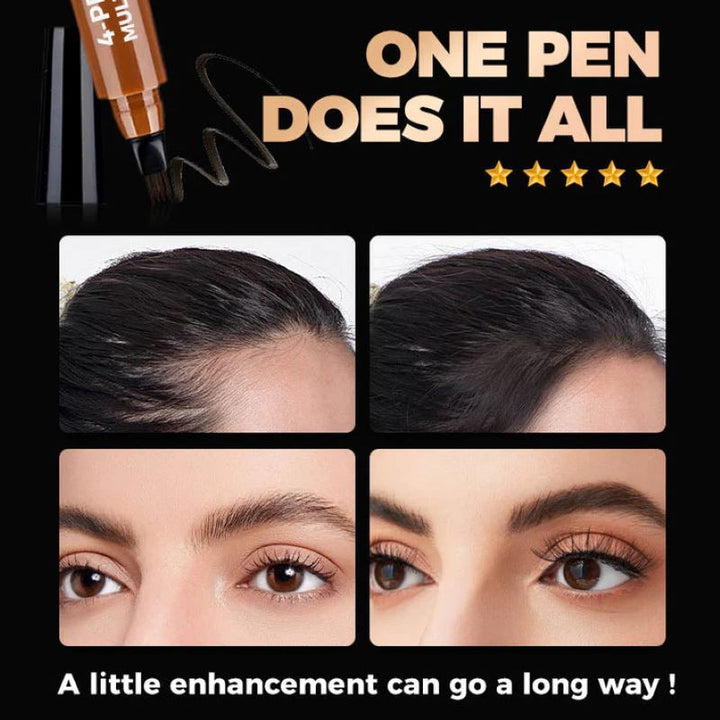 Skanto | Ultrafine fire-hodet langvarig vanntett microblading naturlig brynspenn