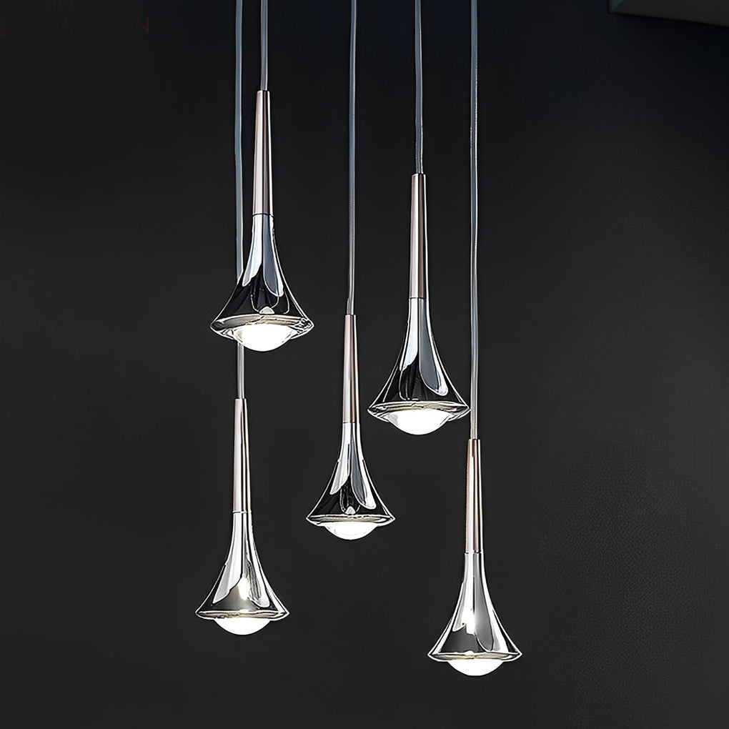 Moderne LED-Pendellampe i dråpeform – Adjustae metallkronelys for stue, soverom og spisestue