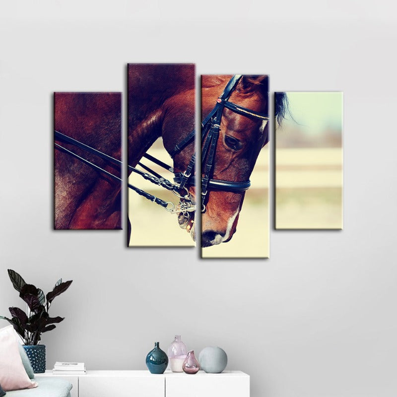 4-Piece Graceful Horse - Canvas Wall Art Painting | Skanto