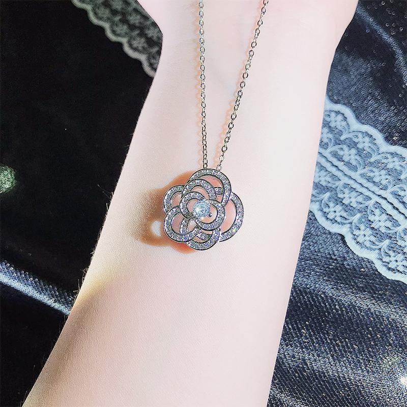 Skanto | Rose Rhinestone Armbånd og Halskjede