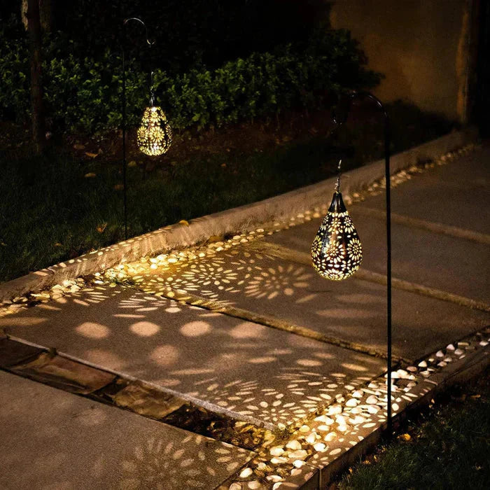 Skanto | Solcelledrevet og værbestandig hage lampe i blomsterdesign – For stilfull utendørs belysning