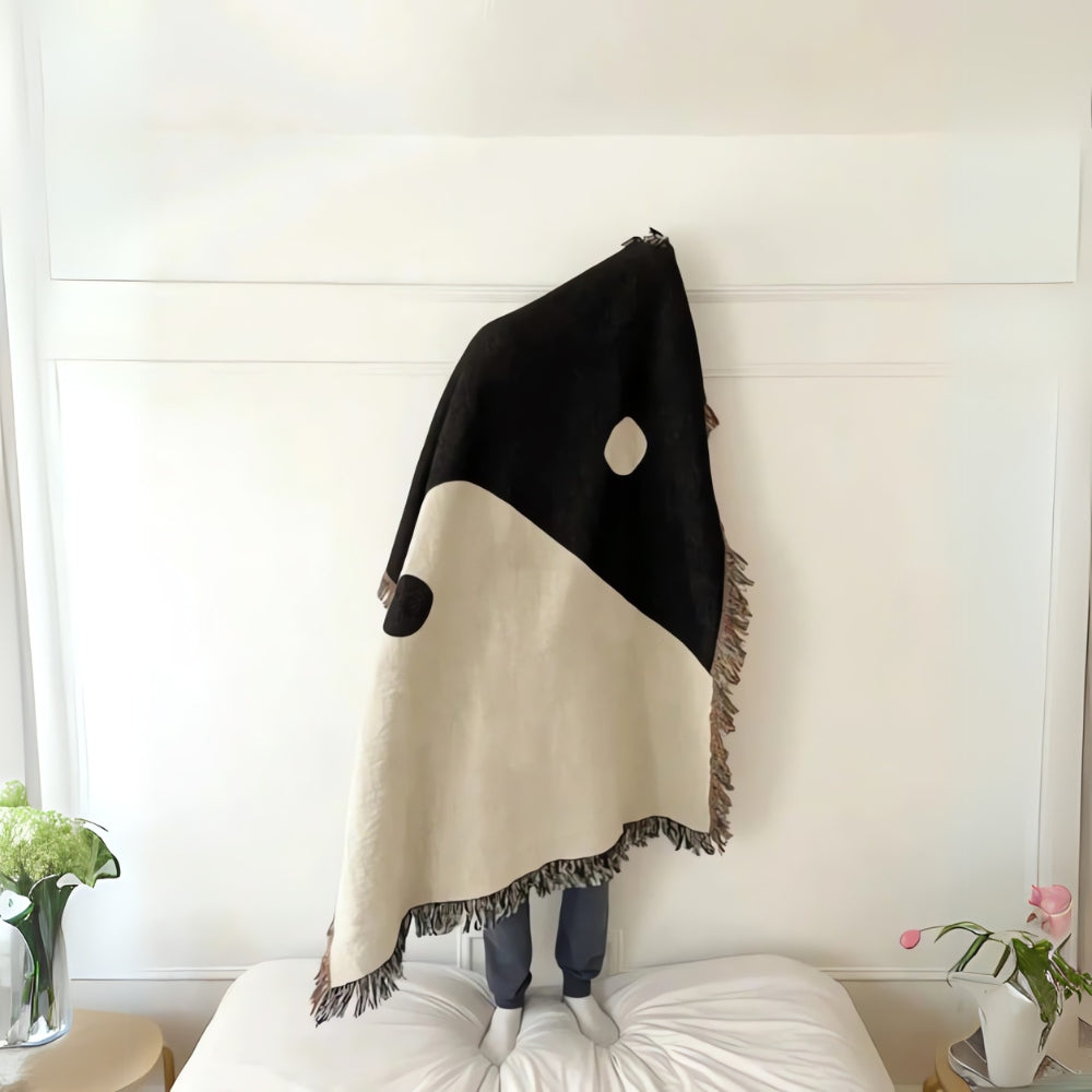 Skanto | Kunstnerisk Yin Yang Tapestry Kaste Teppe