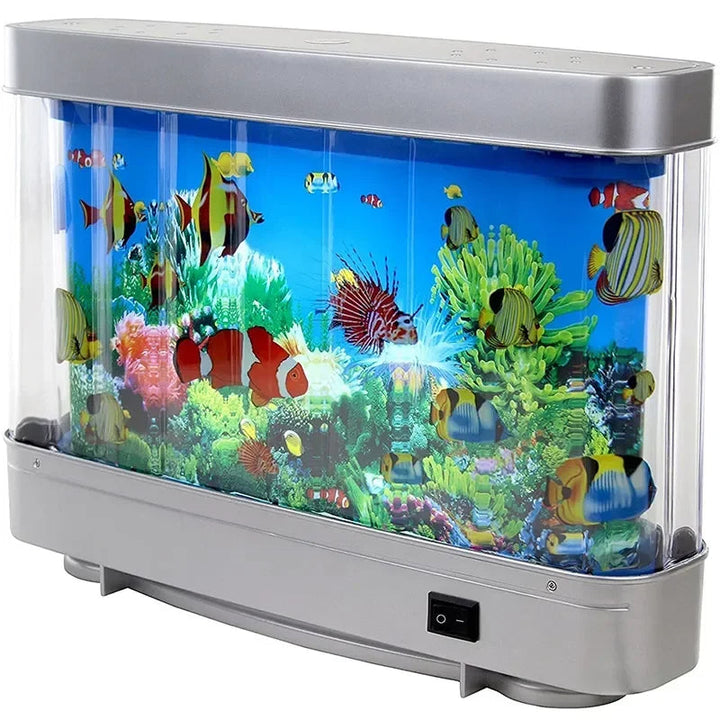 Virtuelles Ozean-Schreibtisch-Aquarium med LED-Nachtlicht