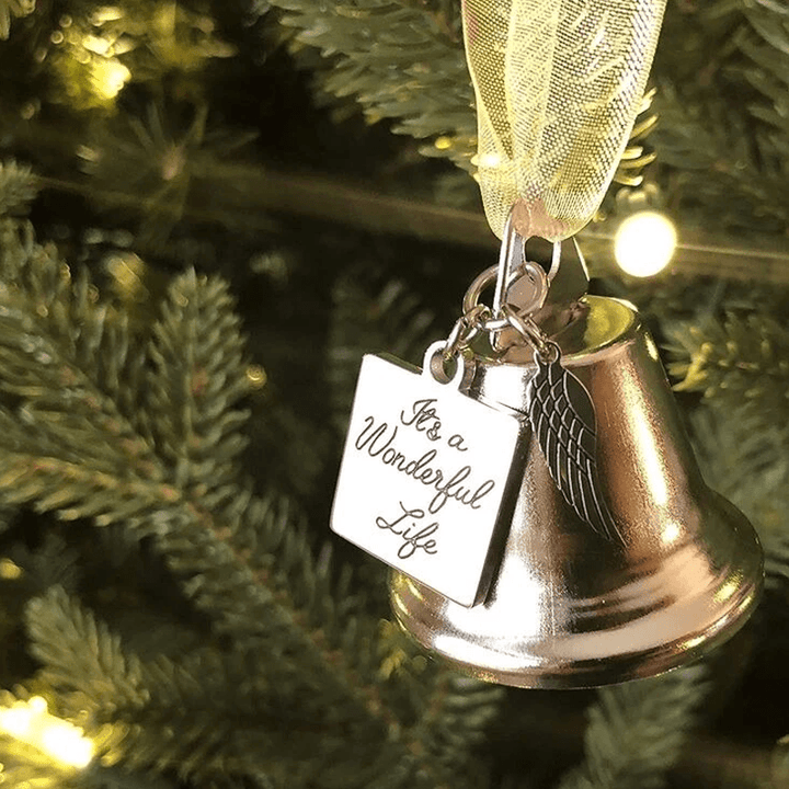 Skanto | 🎄Juletrær Minneornamenter Englevinger Klokker Hengende Dekorasjon