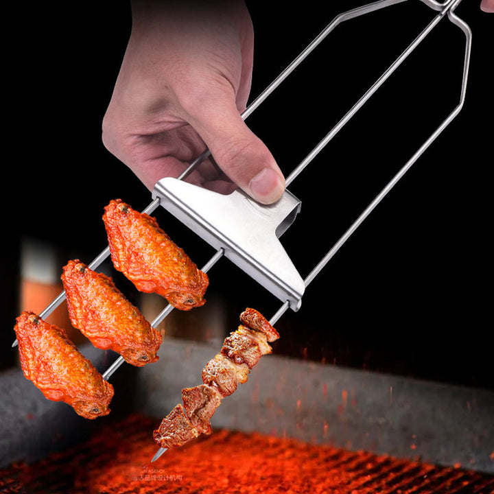 3 Way Grillspyd, Rustfritt Stål Spyd for BBQ | Skanto