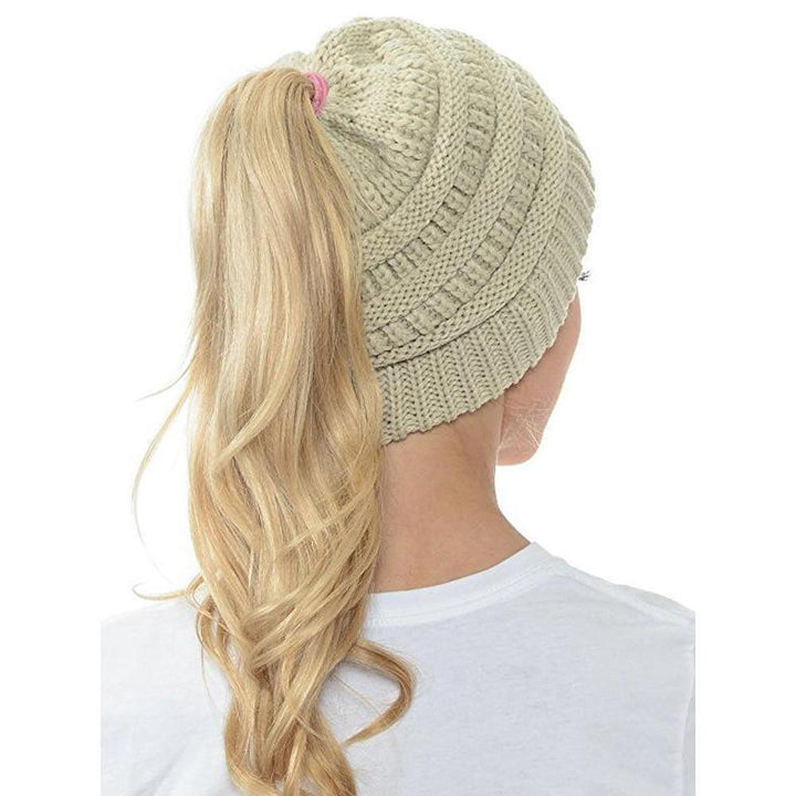 Knit hestehale lue | Skanto