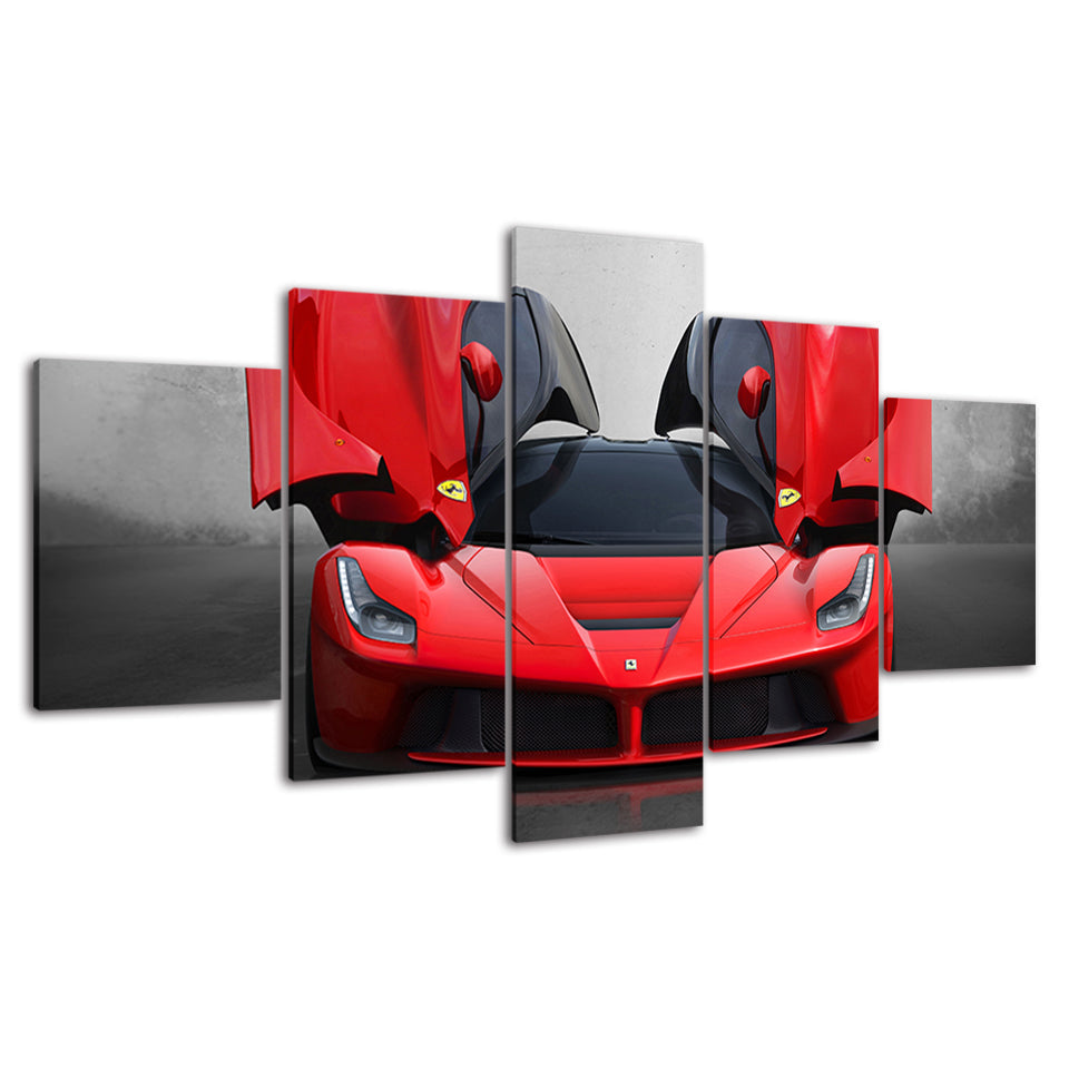 Luksus Ferrari Bil - Lerret Veggkunst Maleri