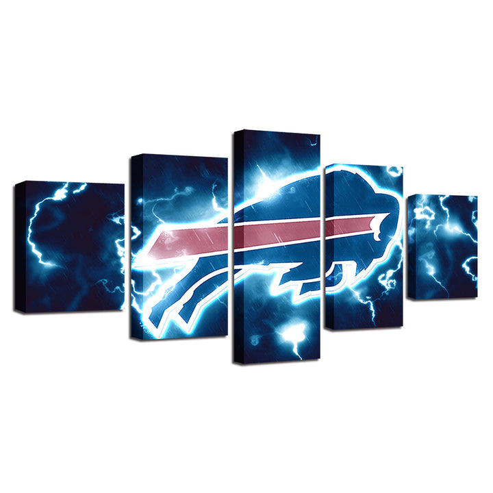 Raserte Buffalo Bills 5-delt lerretsbilde