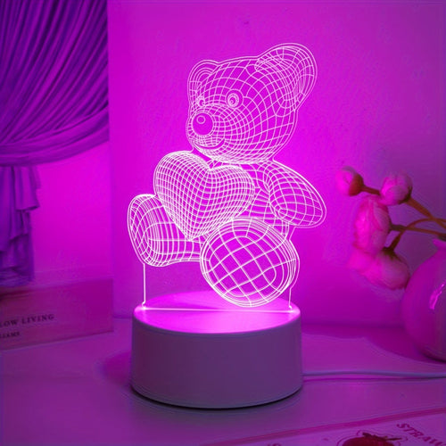 LumiBear – 3D Illusjons Nattlys Teddybjørn Skanto