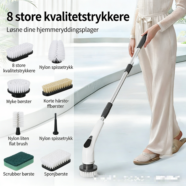 Skanto | Elektrisk Spin Scrubber – Enkel rengjøring på halvparten av tiden
