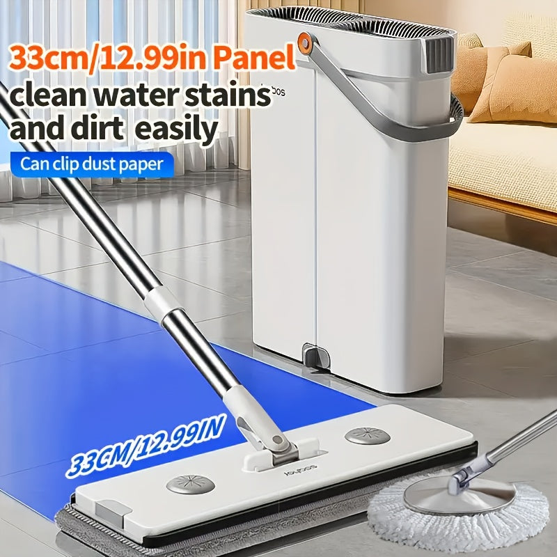 Moppesett med bøtte | 33 cm eller 40 cm flat mopp | Skanto
