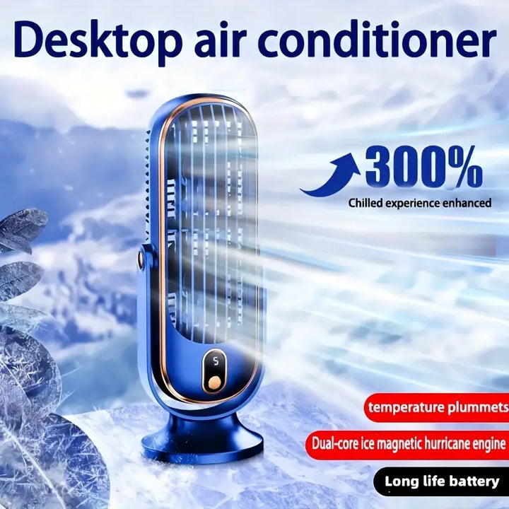 Skanto | Bærbar Mini Luftkondisjoner med USB Lading – 5 Hastigheter & 720° Rotasjon